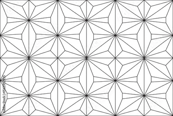 Fototapeta Geometric pattern of intersecting lines and dots.
