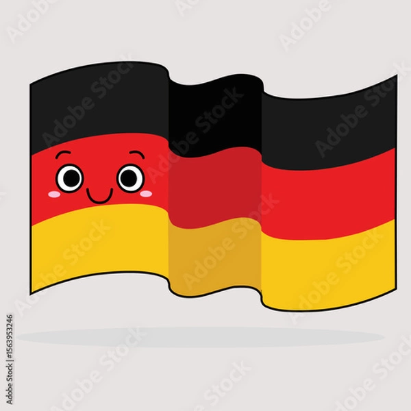 Fototapeta Flag Germany Cartoon Vector