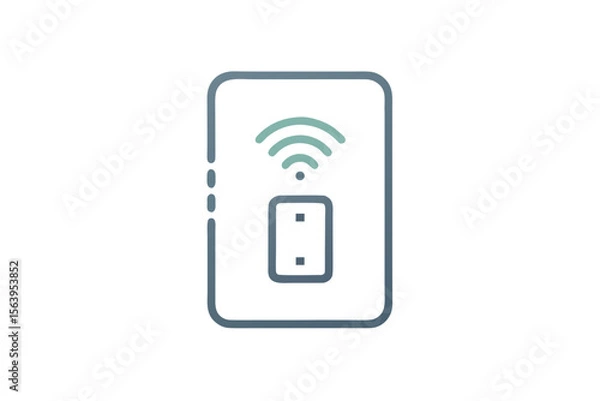Fototapeta clean mono line smart light switch icon