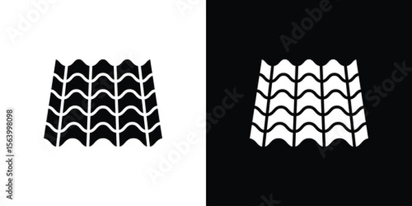 Obraz Roof tile icon Vector Silhouette for graphic and web design collection
