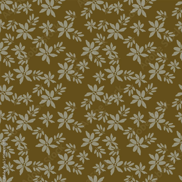 Fototapeta Beautiful floral pattern in small abstract flowers. Small colorful flowers. Coral pink background. Ditsy print. Floral seamless background. Elegant template for fashion prints. Stock pattern
