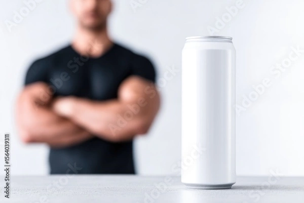 Obraz Energy Drink Can with Fit Man