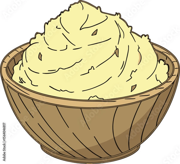 Obraz vector illustration of a bowl of mustered