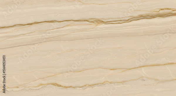 Fototapeta Cream marble with delicate gold veining and polished surface, perfect for elegant interiors, countertops, and high-end decorative stone applications.

