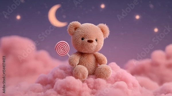 Obraz teddy bear with heart.