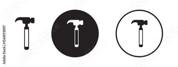 Obraz Hammer icon set for construction apps