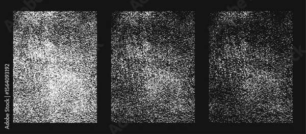 Fototapeta Grunge Overlay Texture Vector Set with Distressed Rough Surface Damaged, Concrete Paint Effect for Poster and T Shirt Design, Spray Ink Splatter Illustration