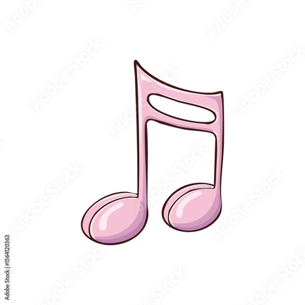 Obraz Pink music note illustration