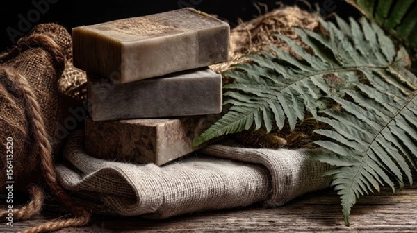 Obraz Artisan Handmade Soap Collection with Natural Elements