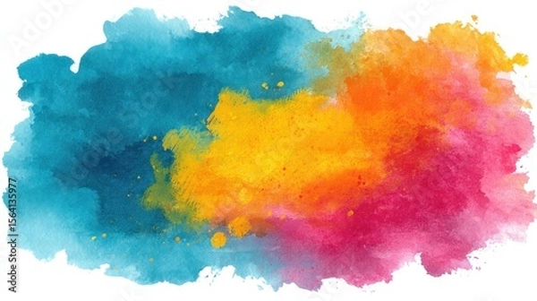 Obraz Vibrant Watercolor Abstract Painting: A Symphony of Colors