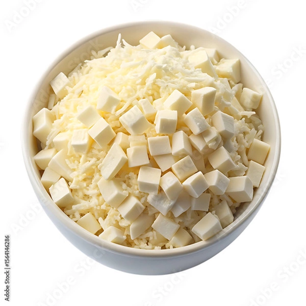 Obraz Cubed Cheese with Removed Background