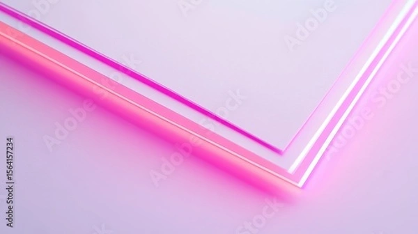 Fototapeta Abstract pink and white layered sheets