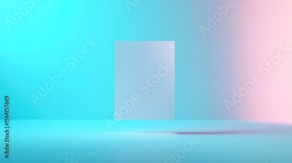 Fototapeta Empty studio backdrop with pastel gradients
