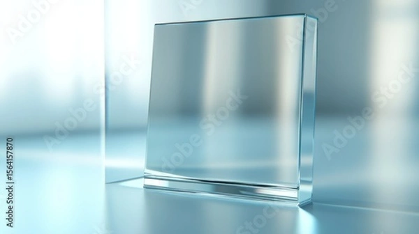 Fototapeta Clear glass prism display object