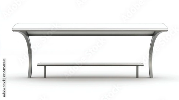 Fototapeta Modern empty bus shelter design