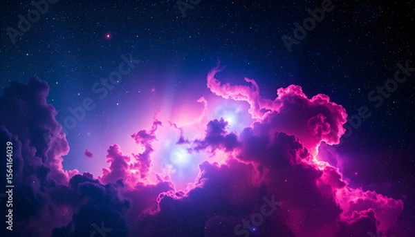 Fototapeta "Colorful Space Galaxy Cloud Nebula with Starry Night Sky and Cosmic Light – A Stunning Astronomy and Universe-Themed Supernova Background Perfect for Science, Wallpaper, and Digital Design"