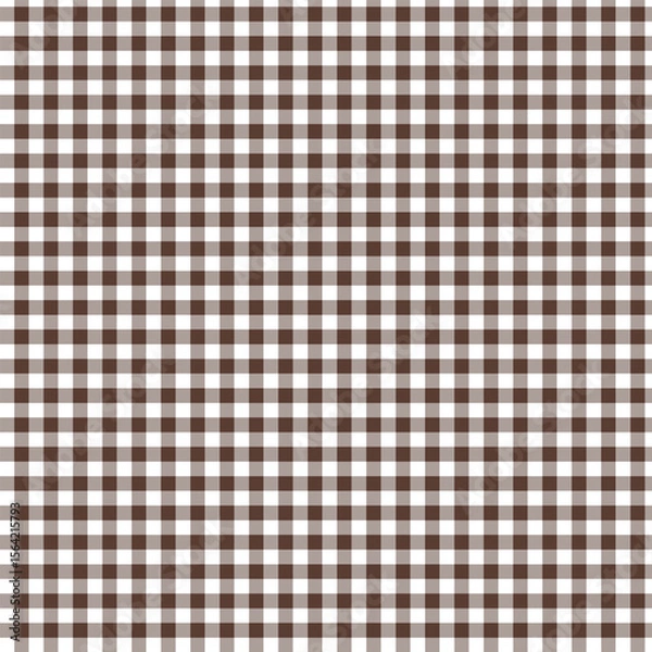 Obraz Brown and White Gingham Pattern Background 