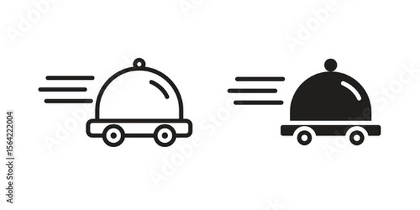 Fototapeta Food delivery icon. Vector Illustration. Isolated vector Illustration. EPS Illustration.