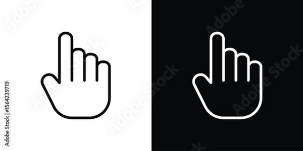 Fototapeta Pointing hand icon graphic element Illustration template design