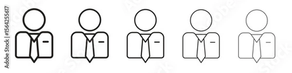 Fototapeta Businessman icon design symbol collection for graphic design. EPS 10