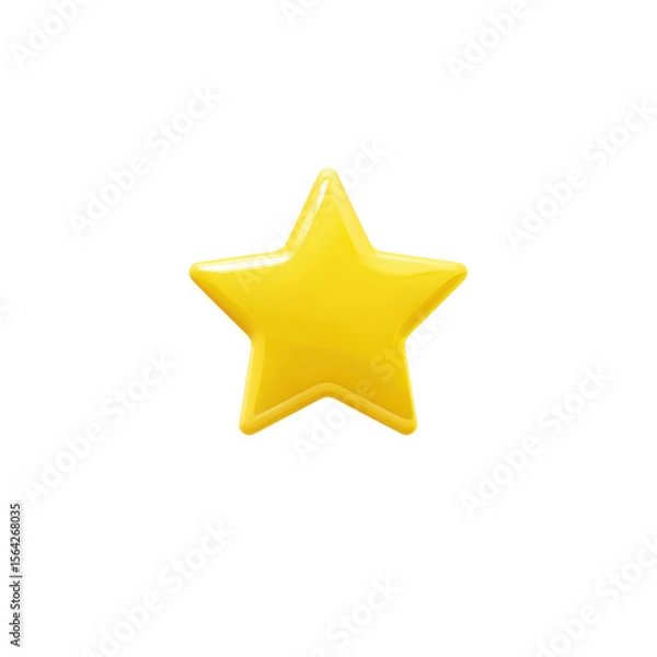 Obraz A Gleaming Yellow Star Emblem Representing Excellence Achievement and High Quality Performance in a Visual Format