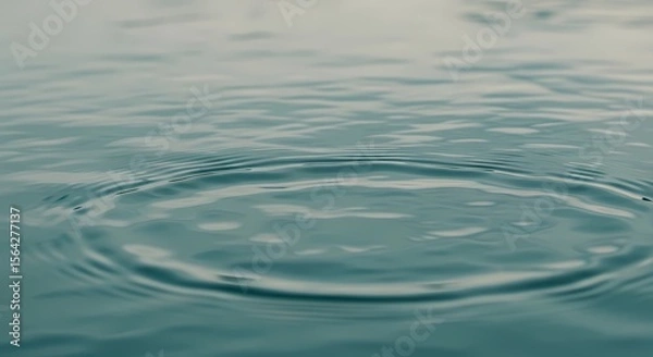 Obraz Rippling Water: A serene image of concentric ripples expanding outwards on the surface of tranquil water, creating a sense of calmness and natural beauty.