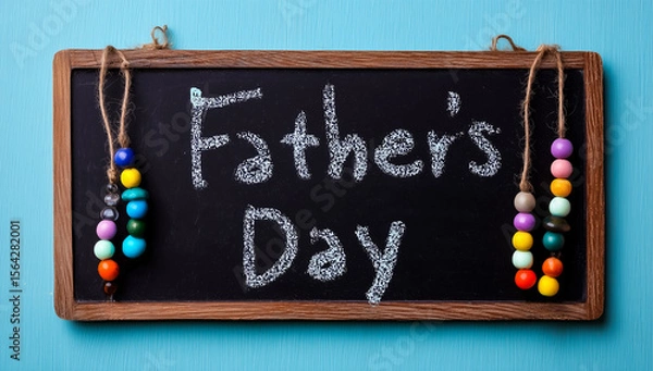 Obraz Father’s Day DIY craft project, fun handmade gift concept
