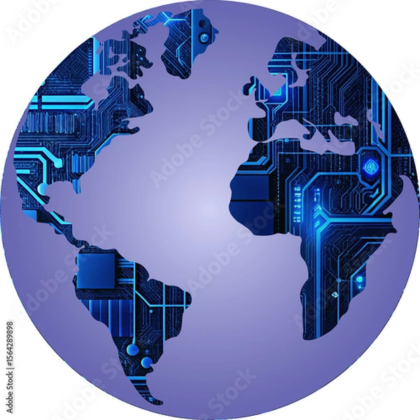 Fototapeta world circuit digital technology