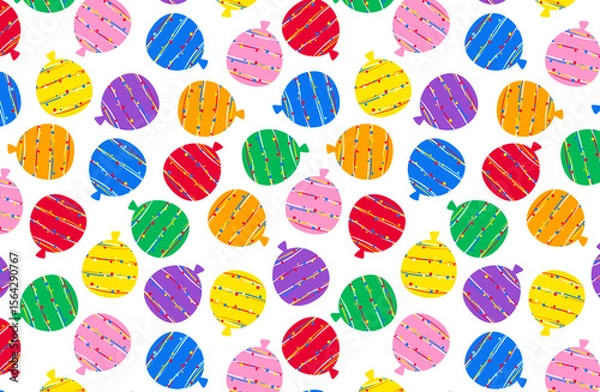 Fototapeta カラフル水風船 白