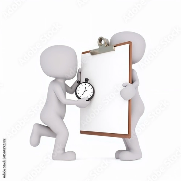 Obraz Whistle with stopwatch and clipboard