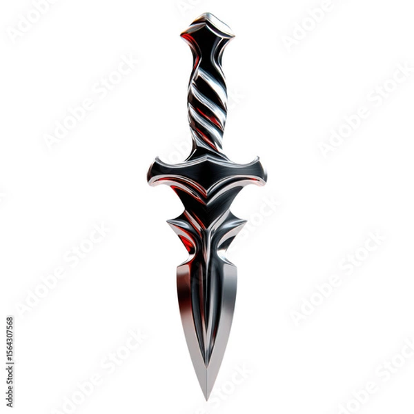 Obraz Tactical dagger with classic model concept. A dramatic dagger with intricate designs and sharp blade.