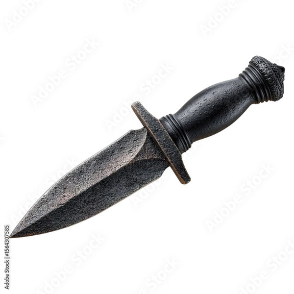 Obraz Tactical dagger with classic model concept. A detailed view of a traditional dagger with intricate design.
