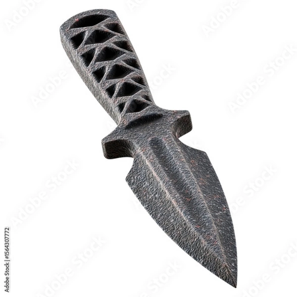 Obraz Tactical dagger with classic model concept. Artistic depiction of a carved knife showcasing intricate design.