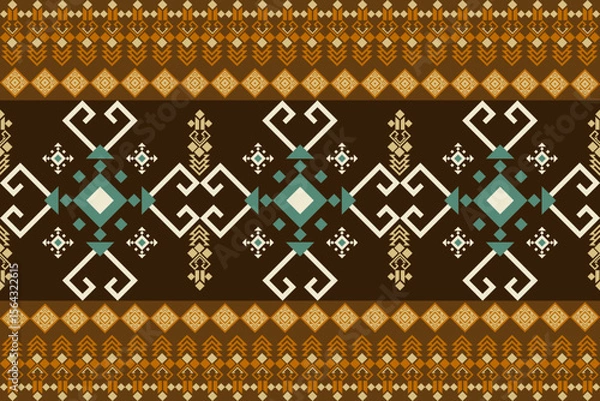 Obraz Geometric Tribal Rug Design with Southwestern and Bohemian Influences