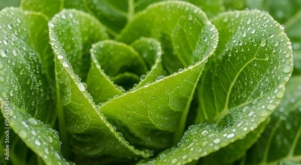 Obraz Closeup of Green Lettuce Leaves

