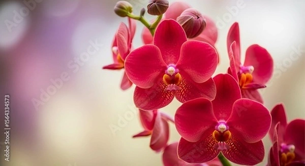 Obraz Fresh Red Orchids Bloom