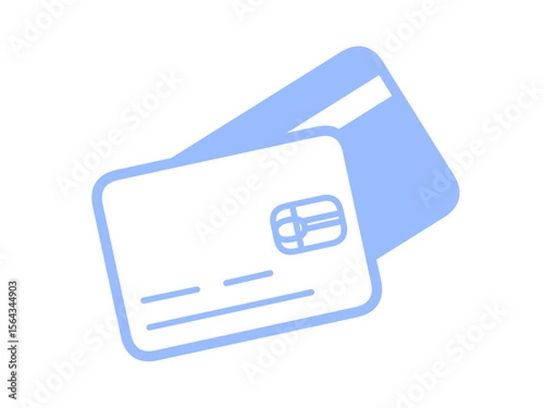 Obraz シンプルクレジットカードアイコン（ブルー）