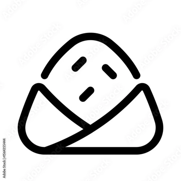 Obraz tuna onigiri icon with line style, perfect for user interface projects