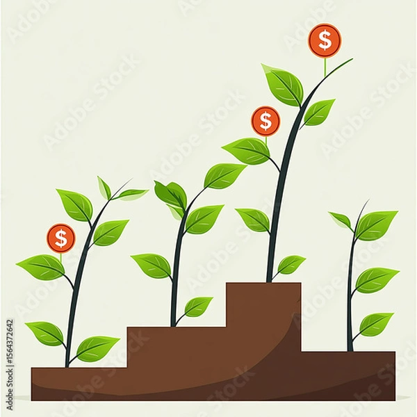 Fototapeta Financial Growth and Investment Concept made with generative AI
