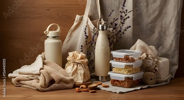 Obraz Sustainable Living Eco-Friendly Reusable Products for a Zero-Waste Lifestyle