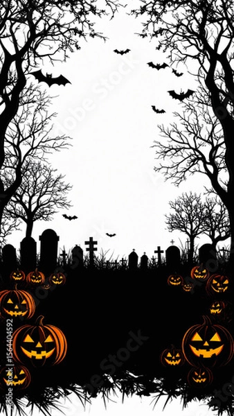 Obraz halloween background with pumpkins