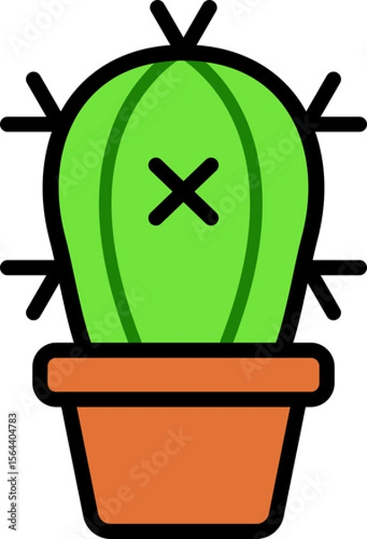 Obraz Small cactus in a pot