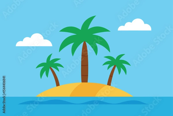 Obraz palm tree on the beach