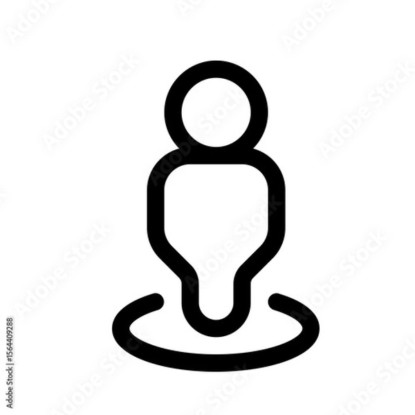 Obraz human icon with line style, perfect for user interface projects