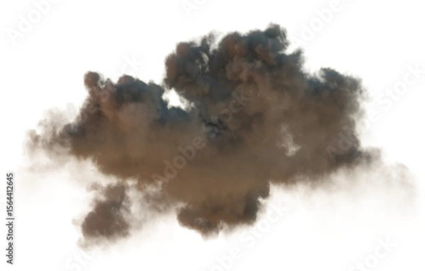 Obraz Nighttime darkness steam cloudy isolate on transparent backgrounds 3d illustrations png