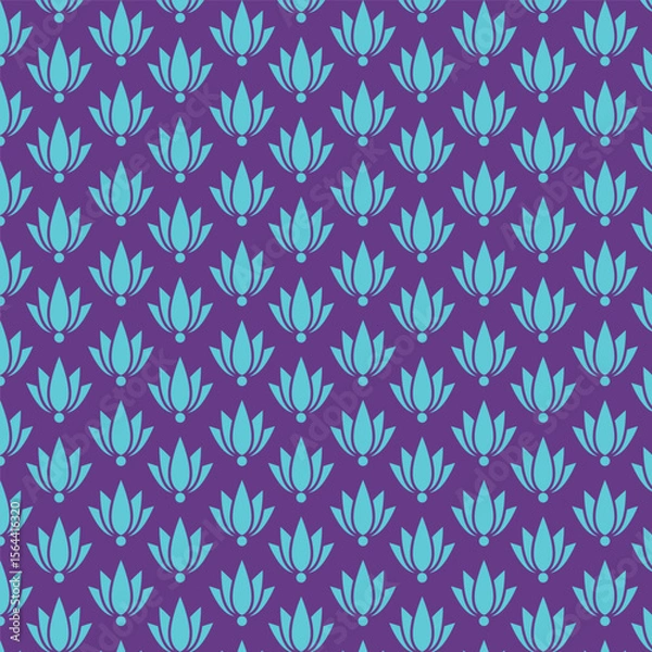 Fototapeta Seamless pattern with abstract leaves. Vector illustration
