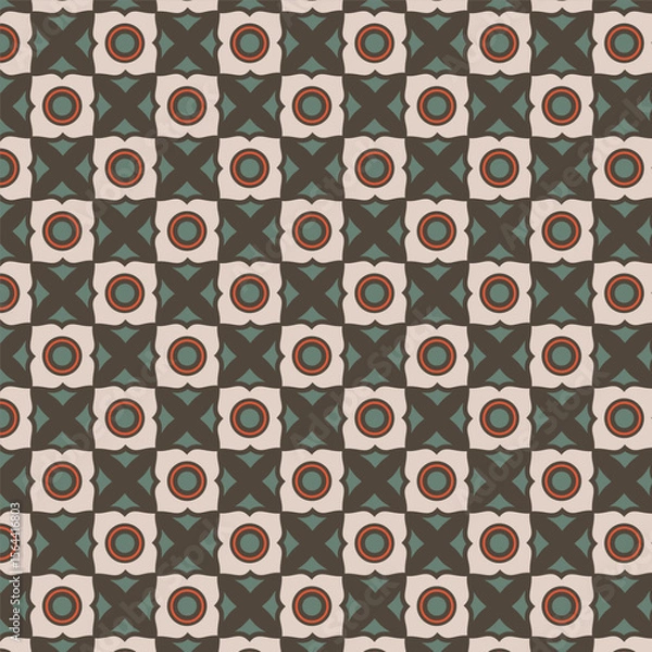 Fototapeta Seamless vector pattern. Background texture in geometric ornamental style
