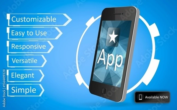 Obraz Ad for a new application for smartphone