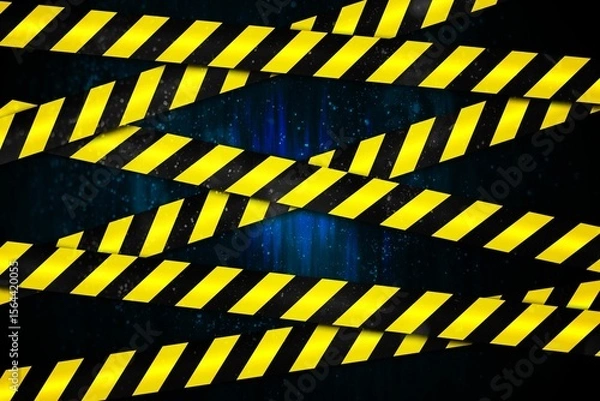 Obraz Yellow and black cordon tape