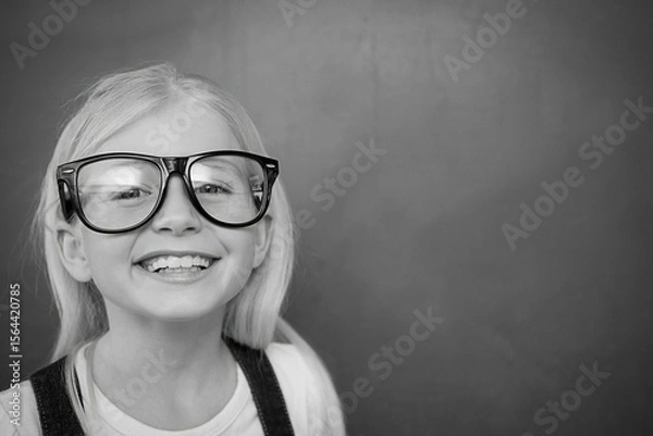 Obraz Schoolchild with blackboard